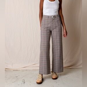 Caron Callahan Stewart Pants in Glen Plaid Sz 4